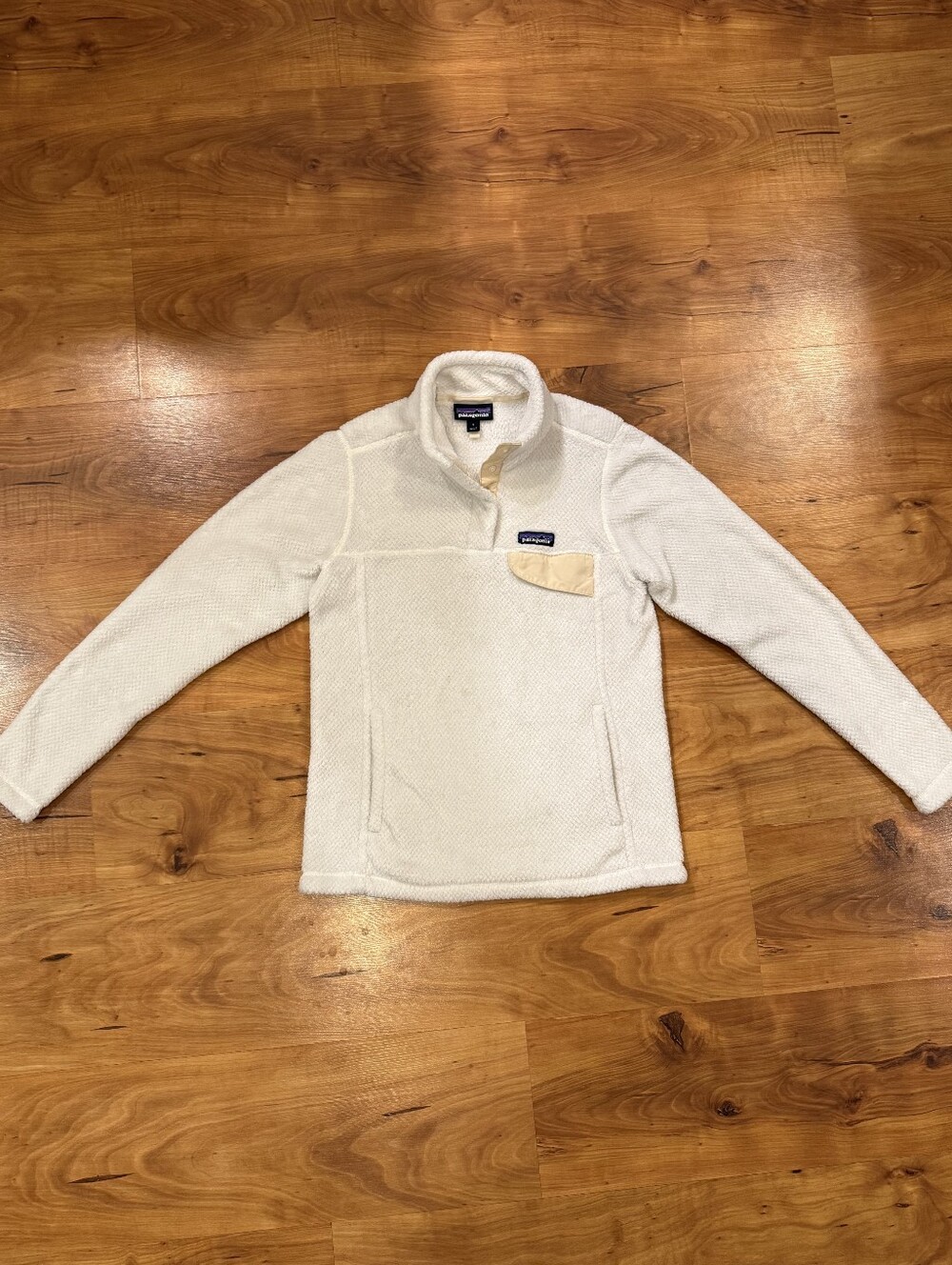 Patagonia Polartec Women’s Cream Pullover Fleece Sweater Sz S